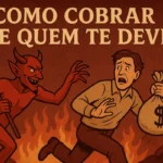 Homem sendo perseguido por seu cobrador