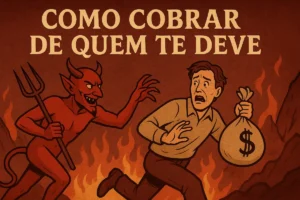 Homem sendo perseguido por seu cobrador