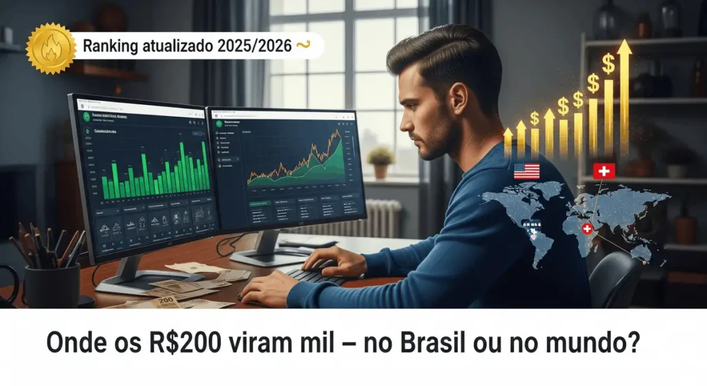 Homem visualizando gráficos