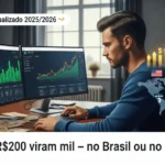 Homem visualizando gráficos