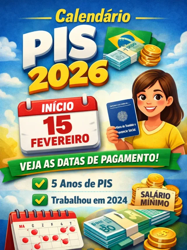 O calendário do PIS 2026 já foi divulgado! Veja as datas oficiais de pagamento, quem tem direito ao abono salarial e como consultar seu benefício antes do prazo final.