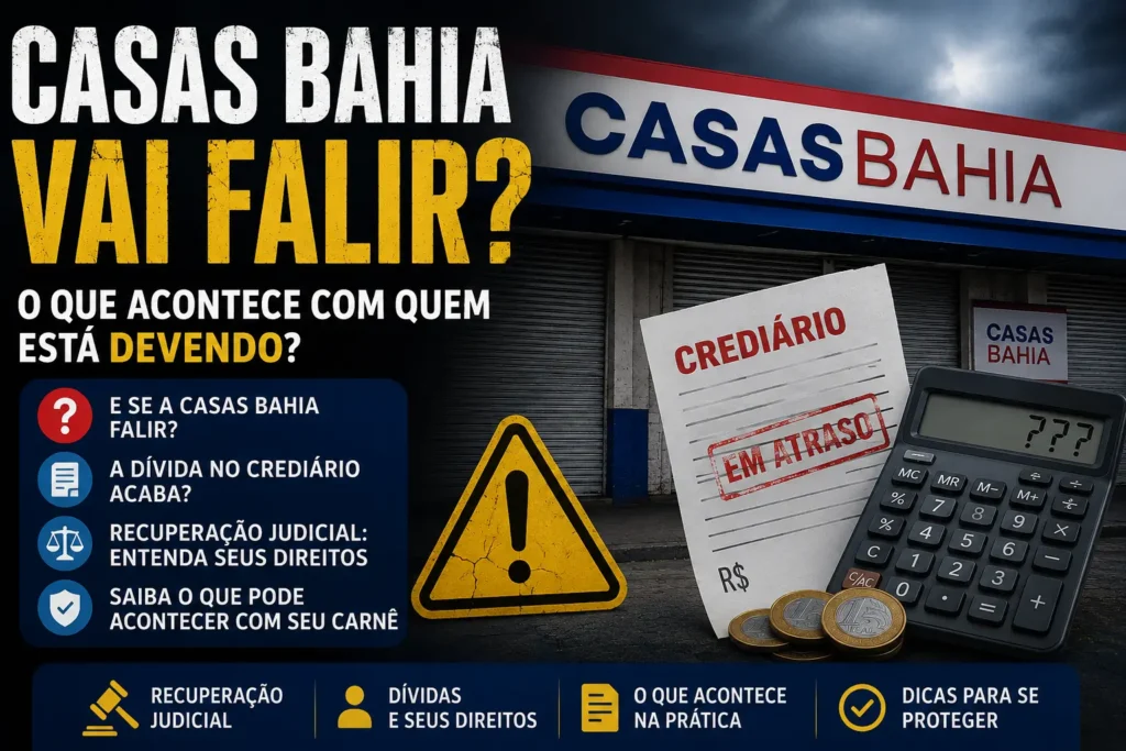 Casas Bahia em recuperação judicial e o que acontece com quem está devendo no crediário